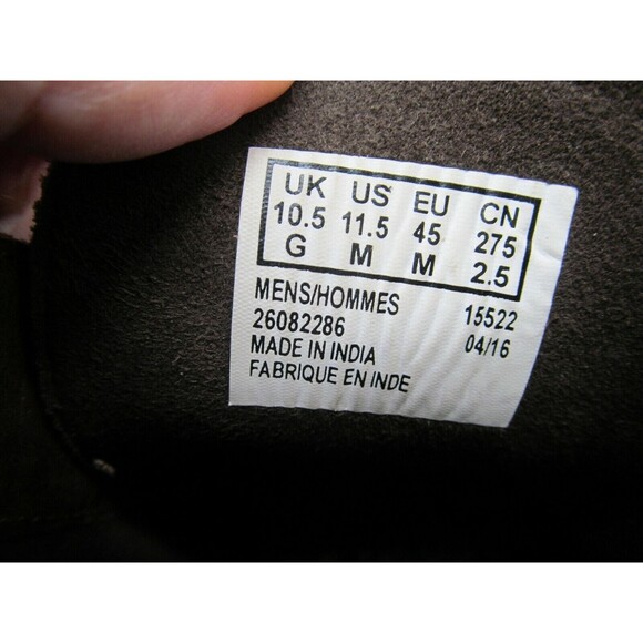 Clarks Bushacre Brown Leather 2-eye Chukka Boots Mens Size US 11.5 M  Made India - Picture 8 of 9